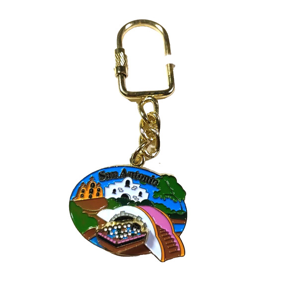San Antonio Texas River Walk Slider Ferry Keychain - Picture 1 of 4